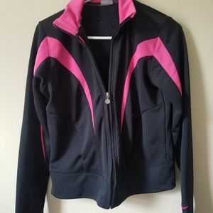 Nike Size Medium Zip Up with Pink accents